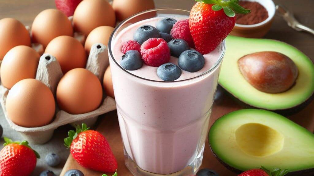 Triple-Berry Smoothie with Egg Whites